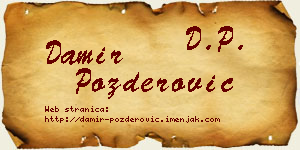 Damir Pozderović vizit kartica
